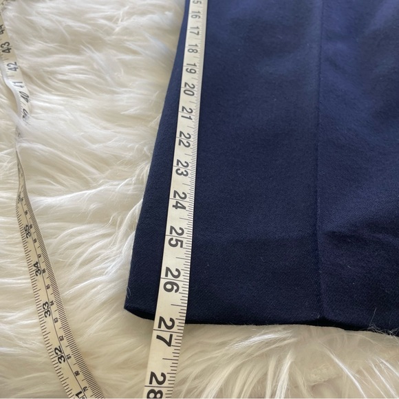 Vintage Doncaster Wool Trousers/Slacks Navy Blue High Waisted Pleated Size 10 - Picture 11 of 13